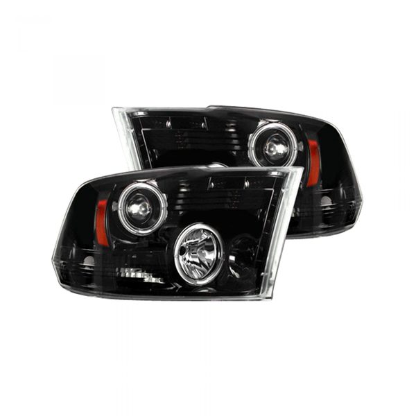 Recon 09-13 RAM 1500/RAM 10-13 2500/3500 PROJECTOR HEADLIGHTS W/CCFL HALOS/D 264270BKCC